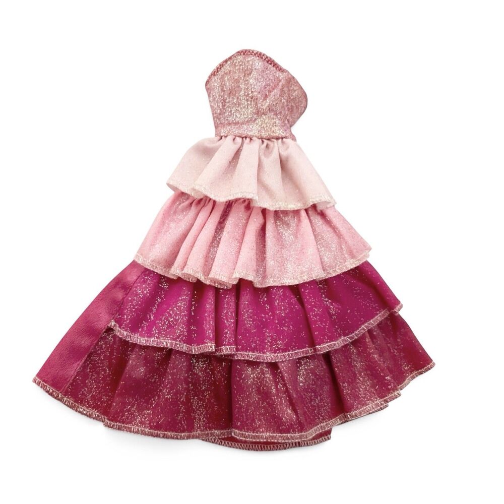 Pink Barbie Dress~Sparkle Lights Princess Doll 2009 R4109 Strapless Ruffles